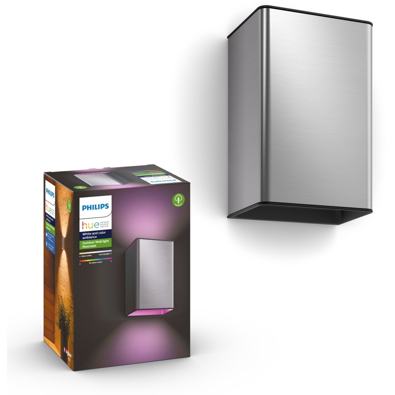 Philips Hue White & Color Ambiance Resonate Wall Lamp - RGB, 1200 lm, Silver — Buy in Cyprus with Fast Delivery