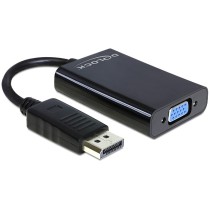 DELOCK DisplayPort 1.1 to VGA adapter cable with audio - 21 cm - black — Buy in Cyprus with Fast Delivery