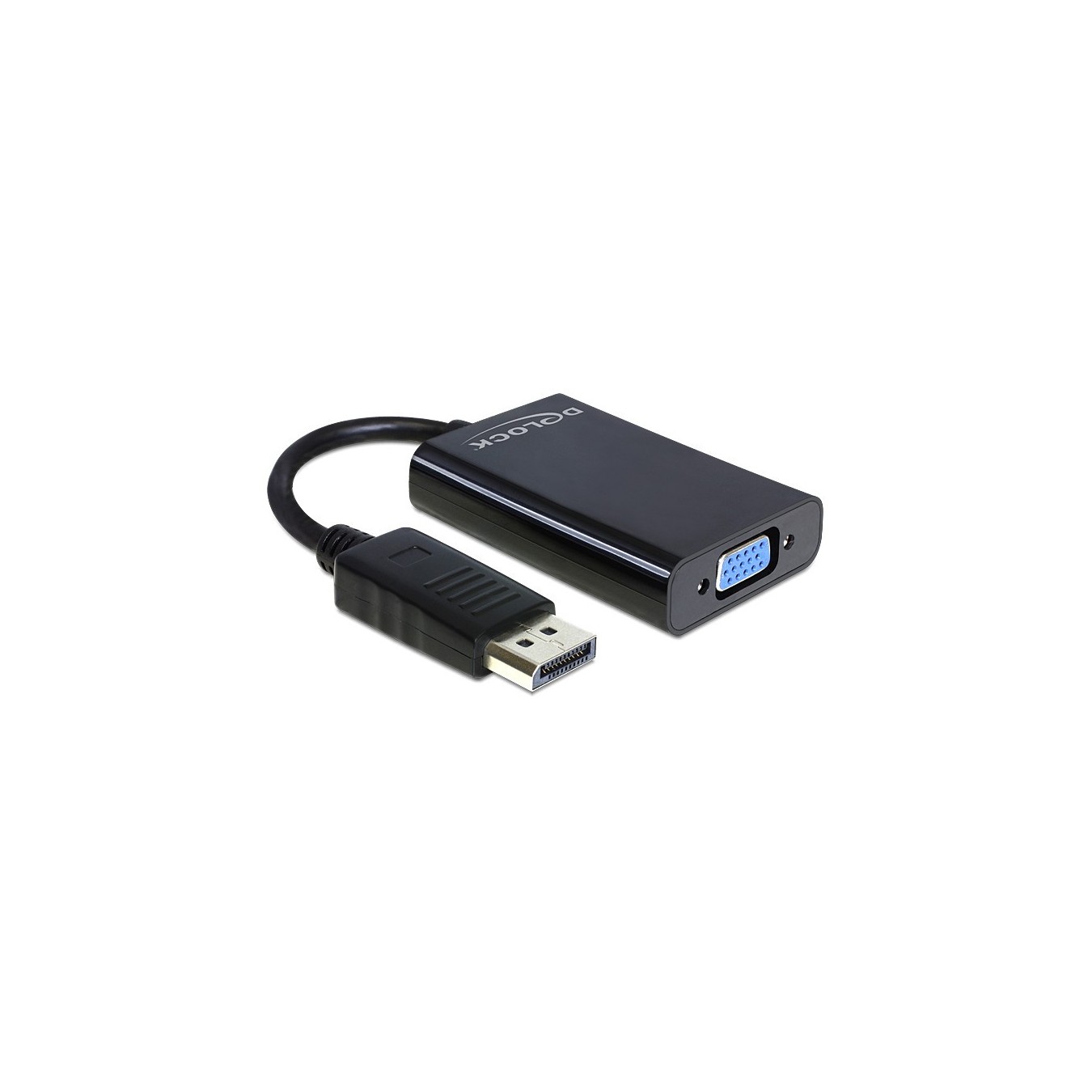 DELOCK DisplayPort 1.1 to VGA adapter cable with audio - 21 cm - black — Buy in Cyprus with Fast Delivery