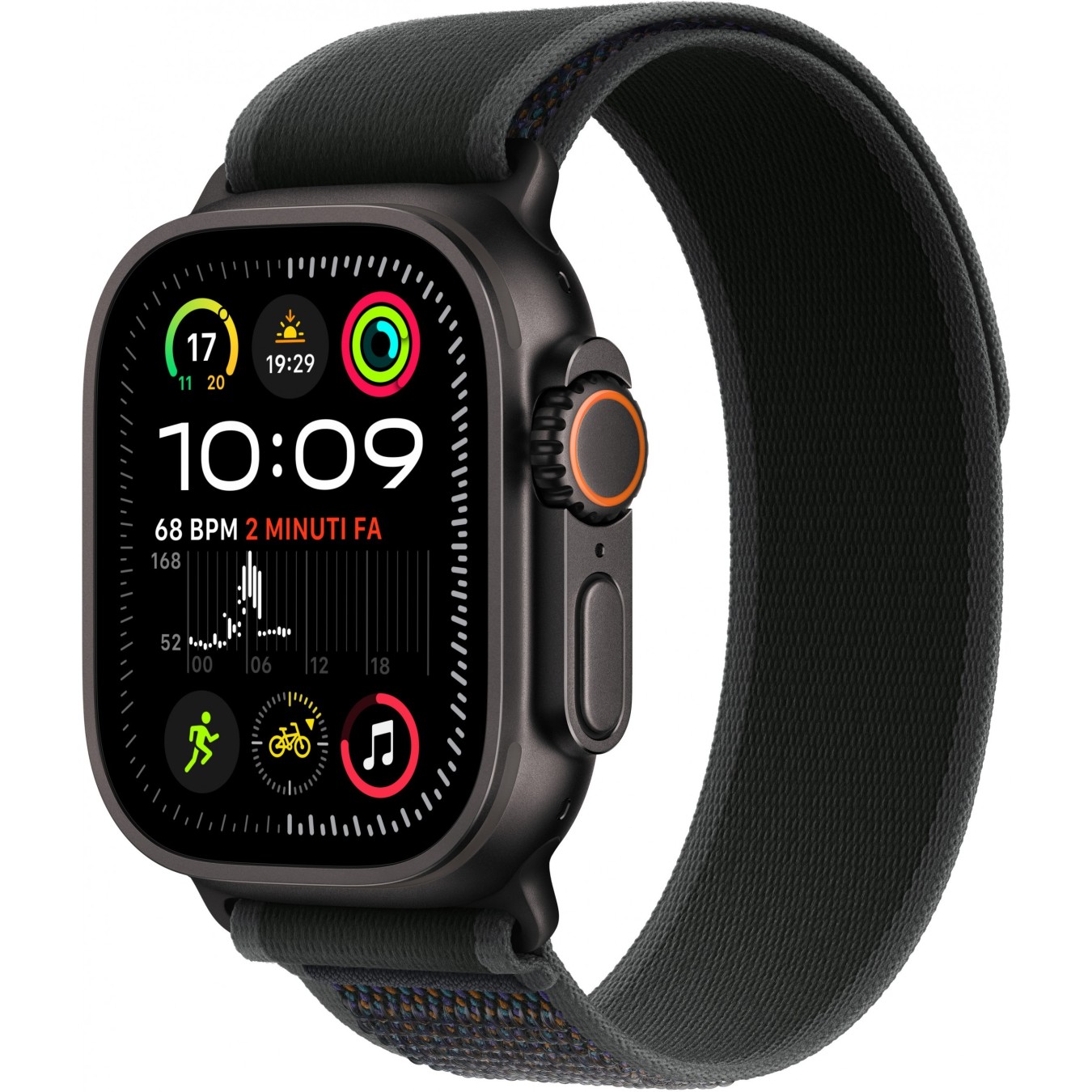 APPLE Watch Ultra 2 GPS + Cellular 49mm Black Titanium Case with Black Trail Loop - (Black, 49mm)