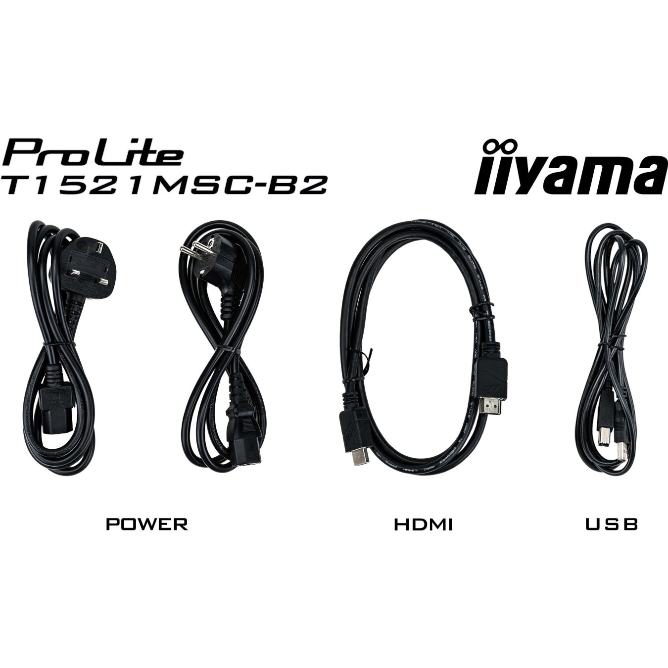 IIYAMA 15\" T1521MSC-B2 - T1521MSC-B2 - 4:3 M-Touch touchscreen monitor - VGA + HDMI (Retail)