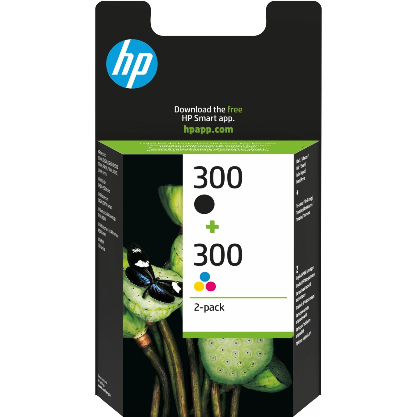 HP 300 Original Ink Cartridge CN637EE - Black & Tri-Color (Standard Capacity, 2x4ml) — Buy in Cyprus with Fast Delivery