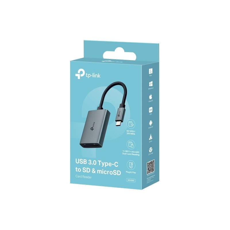 Buy TP-Link HUB UA430C USB-C to SD&TF 3.0 Adapter - UA430C - Compact USB-C hub w... in Cyprus, Nicosia, Limassol, Larnaka, Pafos