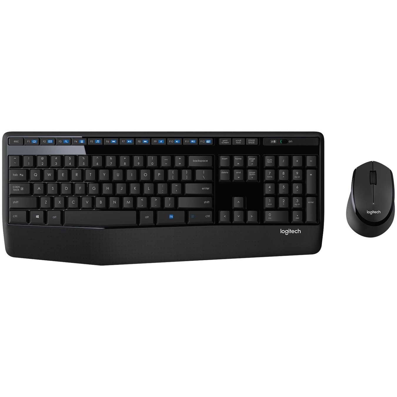 WIRELESS COMBO MK345 - MK345 - 100% Full-size, 2.4G dongle, Windows, No backlight, Membrane, CZE-SKY