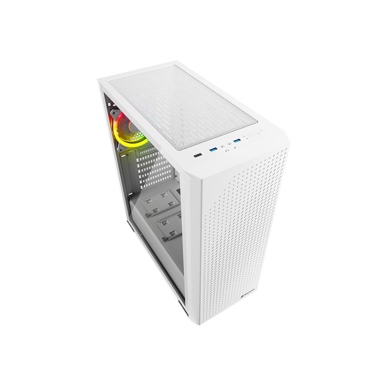 Midi Sharkoon VS9 RGB White - VS9 - RGB illuminated mid-tower ATX case — Buy in Cyprus with Fast Delivery