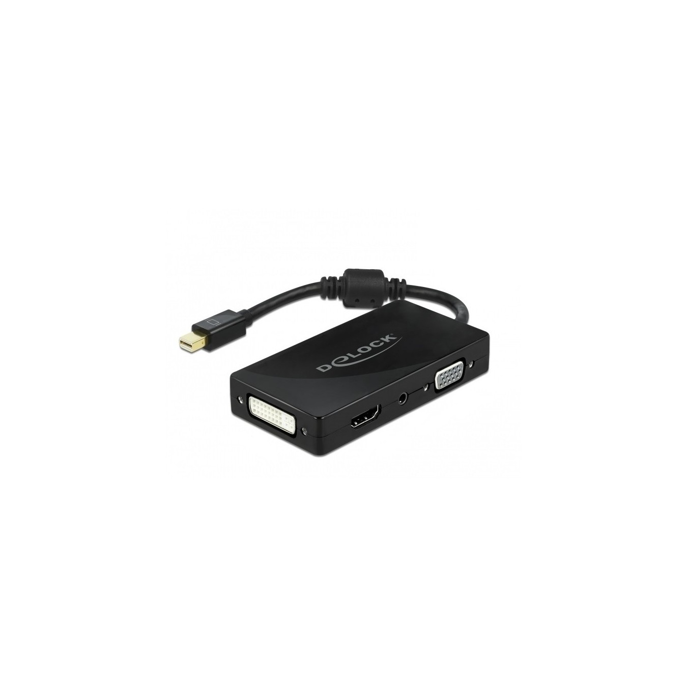 Delock Mini DisplayPort 1.2 to VGA/HDMI/DVI Audio Adapter - Passive - Black — Buy in Cyprus with Fast Delivery