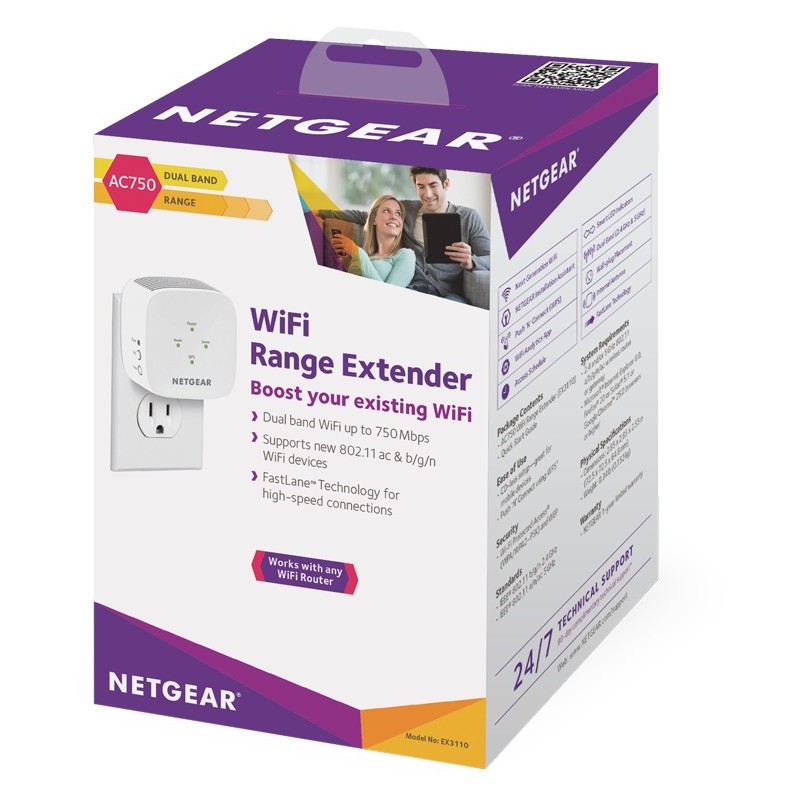 Buy NETGEAR WL-Repeater - EX3110-100PES - Wall Plug, 2x External Antennas, 1x Gi... in Cyprus, Nicosia, Limassol, Larnaka, Pafos