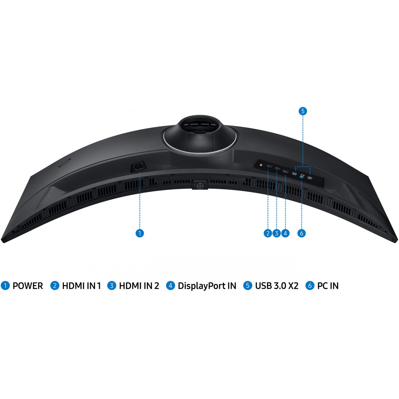 Samsung Odyssey G9 - S49CG950EU - 1000R curved, 32:9, 5120x1440 DQHD, 240Hz, HDR1000, 1ms, DP1.4 & HDMI 2.1, Black