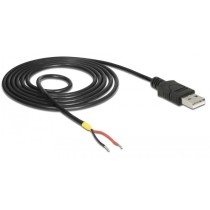 DELOCK USB 2.0 Type-A Male to 2x Bare Wire Ends Cable - USB-A, DIY bare-wire — Buy in Cyprus with Fast Delivery