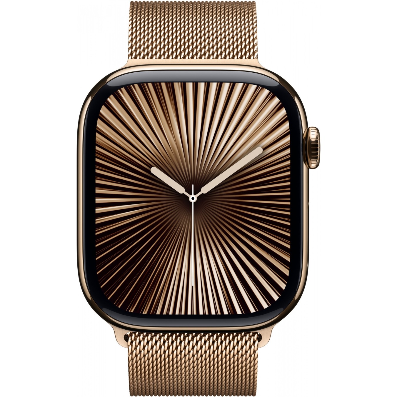 Apple Watch Series 10 GPS + Cellular 46mm Gold Titanium Case with Gold Milanese Loop - Gold Titanium, 46mm