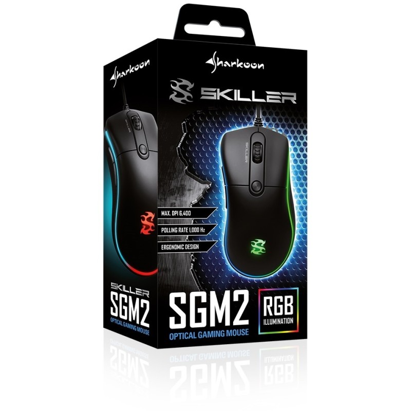 Buy Sharkoon Skiller SGM2 Gaming Mouse - SGM2 - Wired USB, Ergonomic, 6 Programm... in Cyprus, Nicosia, Limassol, Larnaka, Pafos