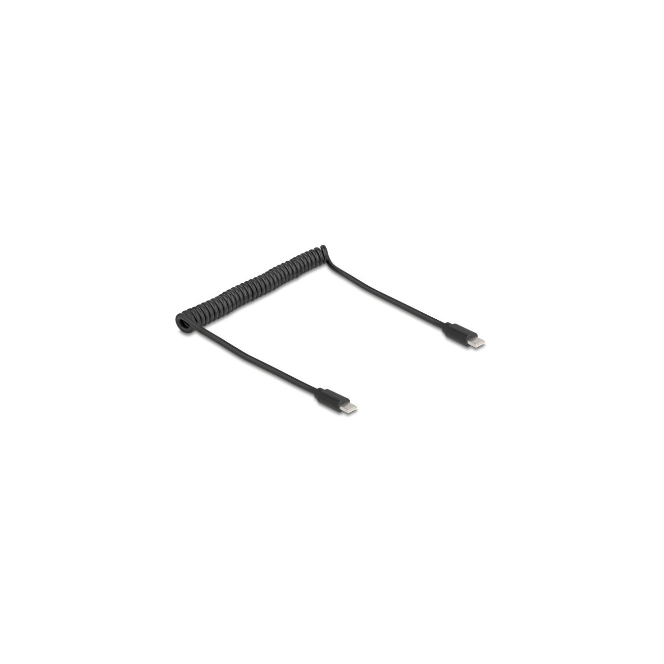 DELOCK USB-C Spiral Cable - USB-C to USB-C, 0.45-0.75 m — Buy in Cyprus with Fast Delivery
