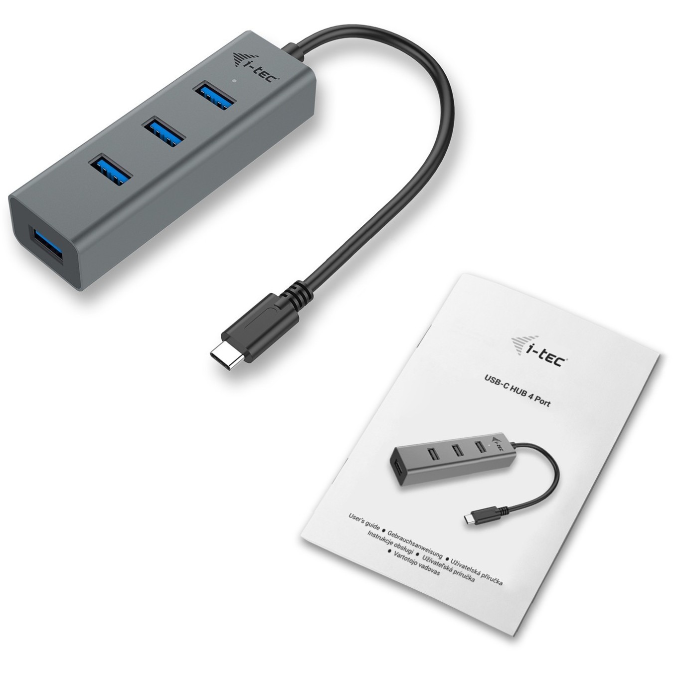 D I-TEC USB-C METAL 4-PORT HUB - USB-C Upstream, Aluminum Body — Buy in Cyprus with Fast Delivery