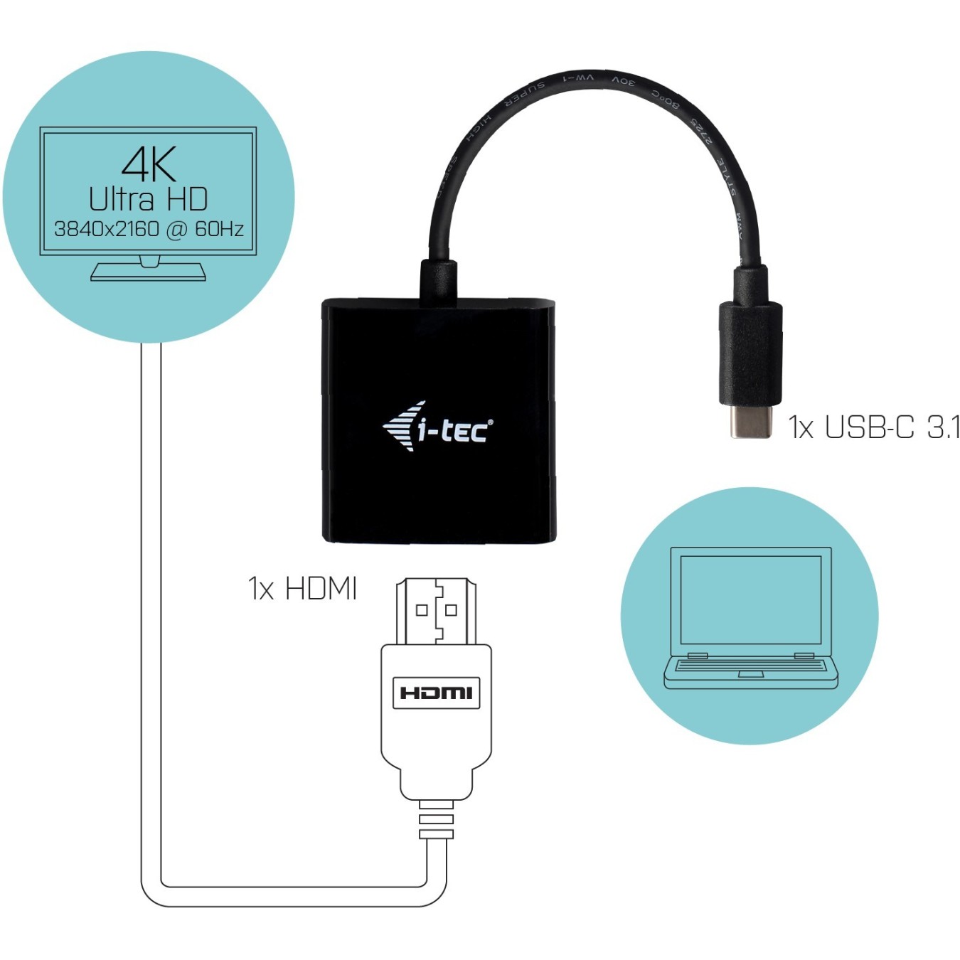 I-TEC USB-C HDMI ADAPTER 4K 60 — Buy in Cyprus with Fast Delivery