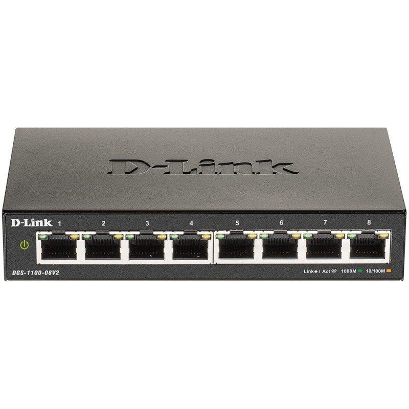 Buy 8P D-Link DGS-1100-08V2 M - DGS-1100-08V2 M - Smart Web-managed 8-Port Gigab... in Cyprus, Nicosia, Limassol, Larnaka, Pafos