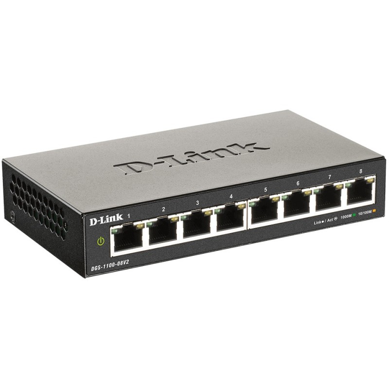Buy 8P D-Link DGS-1100-08V2 M - DGS-1100-08V2 M - Smart Web-managed 8-Port Gigab... in Cyprus, Nicosia, Limassol, Larnaka, Pafos