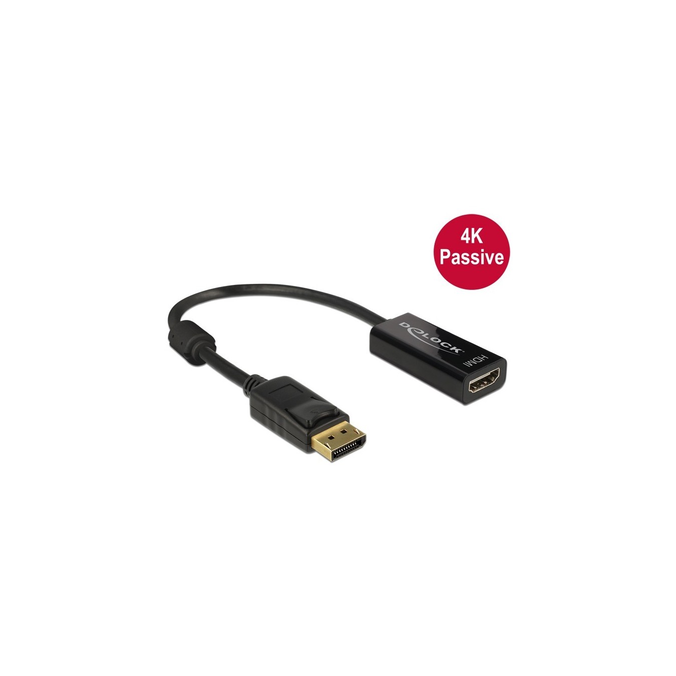 DELOCK DisplayPort 1.2 to HDMI Female Adapter Cable - Black - 4K Passive — Buy in Cyprus with Fast Delivery