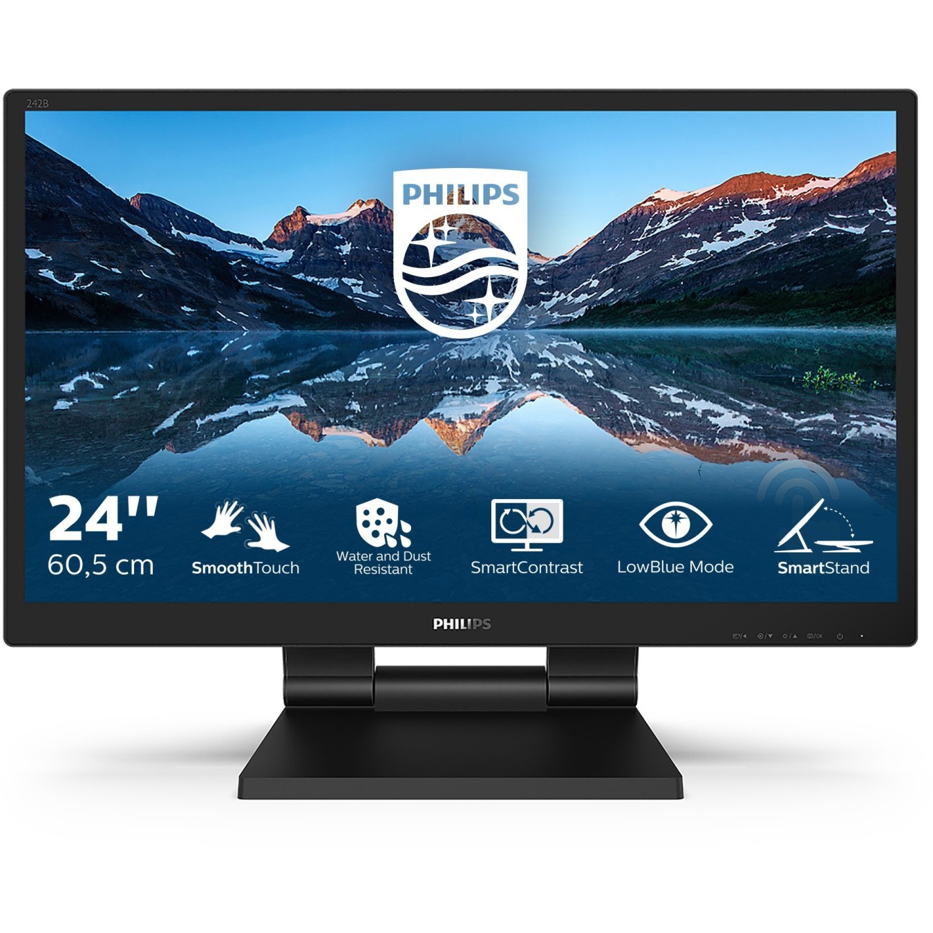 Philips 242B9T 23.8-inch Touch Monitor - DVI, HDMI, DP, USB — Buy in Cyprus with Fast Delivery