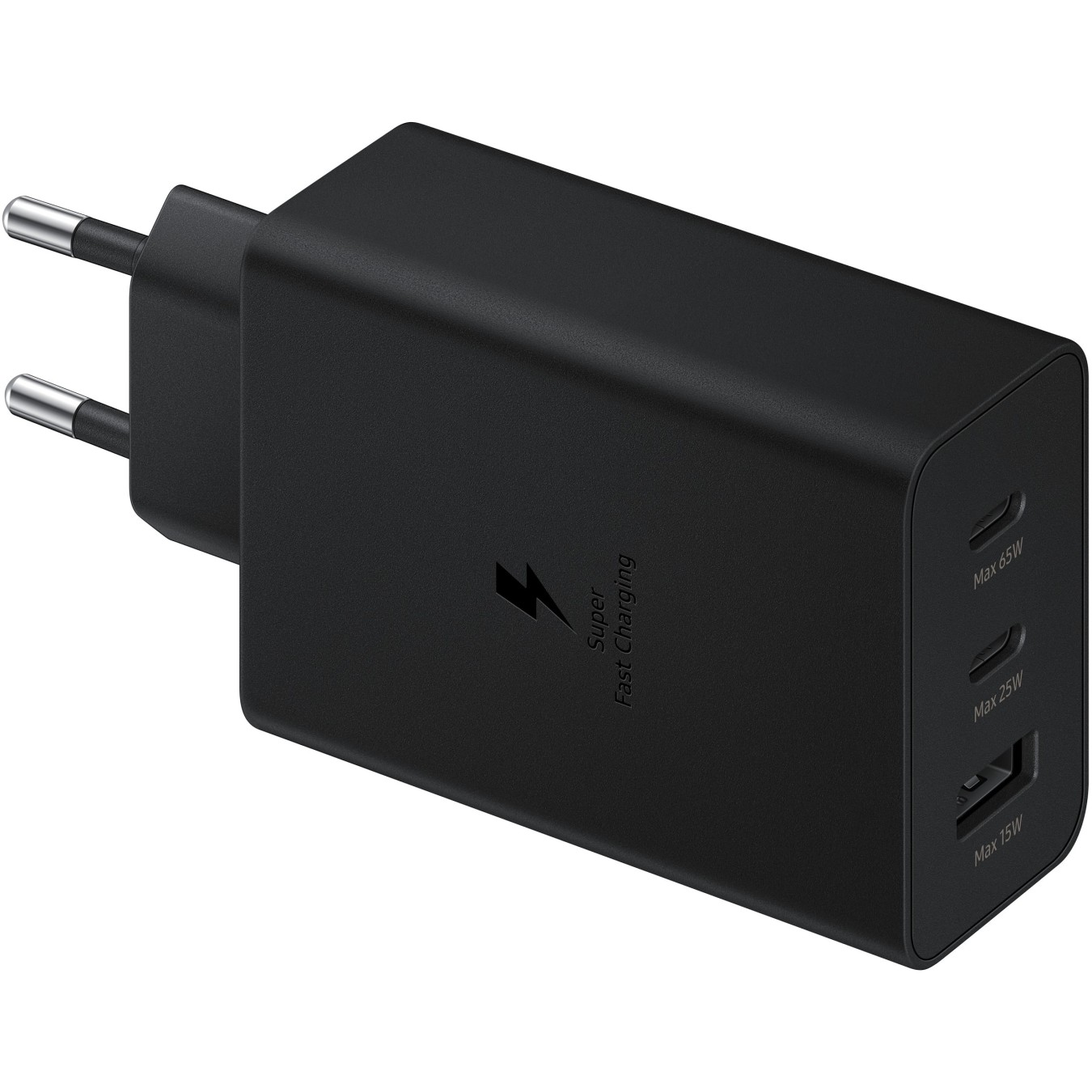 Samsung Power Adapter Trio 65W - Black (3 Ports, USB-C PD) — Buy in Cyprus with Fast Delivery