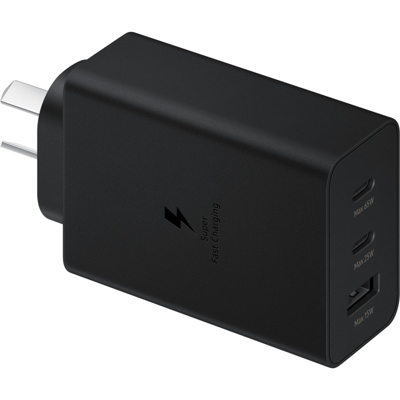 Buy Samsung Power Adapter Trio 65W - Black (3 Ports, USB-C PD) in Cyprus, Nicosia, Limassol, Larnaka, Pafos