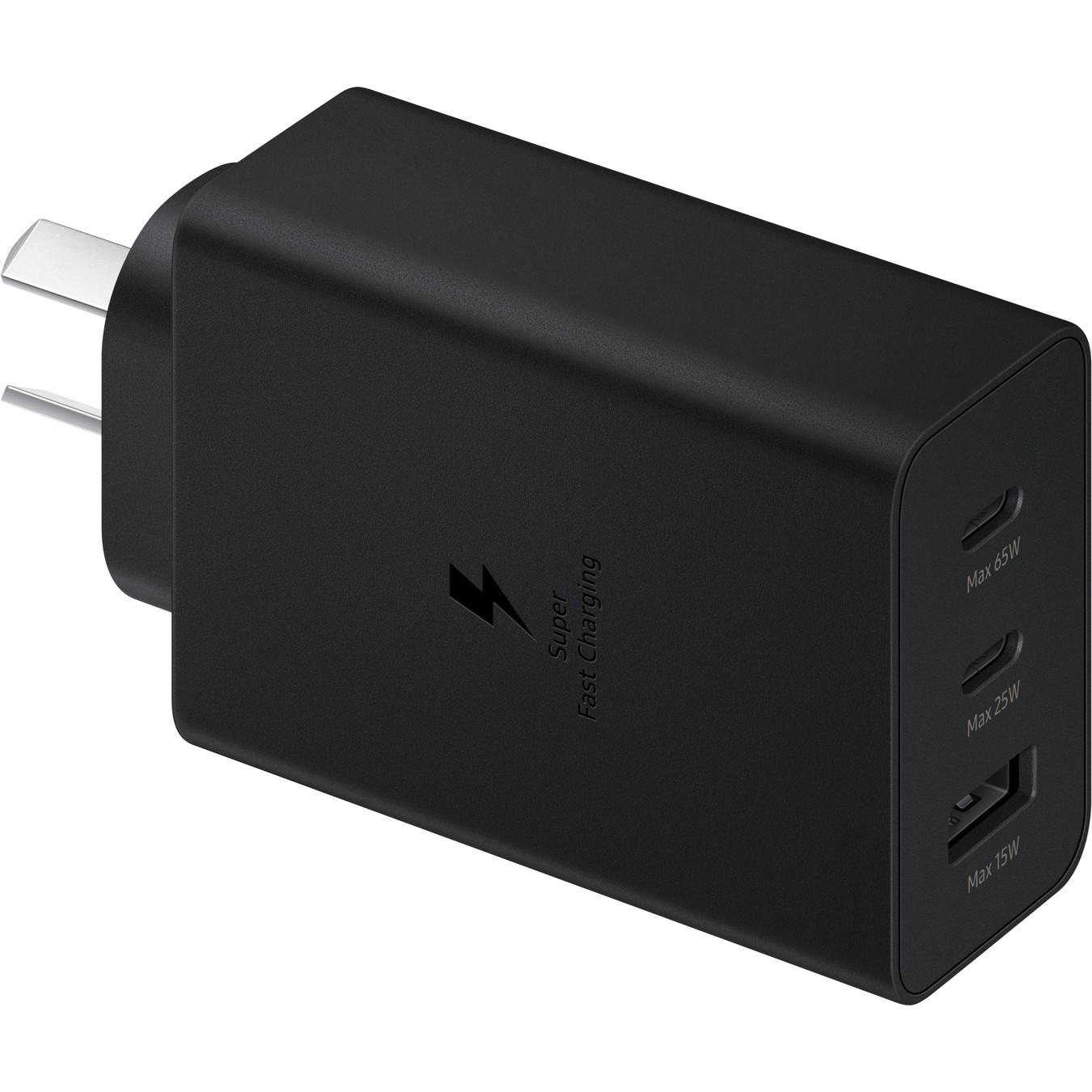 Samsung Power Adapter Trio 65W - Black (3 Ports, USB-C PD) — Buy in Cyprus with Fast Delivery