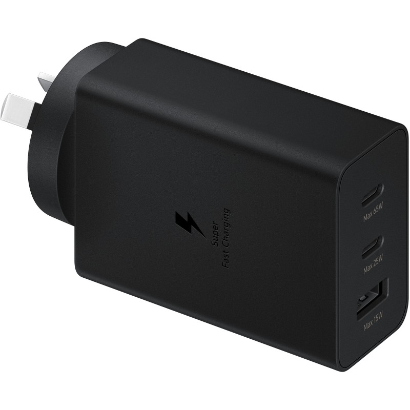 Buy Samsung Power Adapter Trio 65W - Black (3 Ports, USB-C PD) in Cyprus, Nicosia, Limassol, Larnaka, Pafos