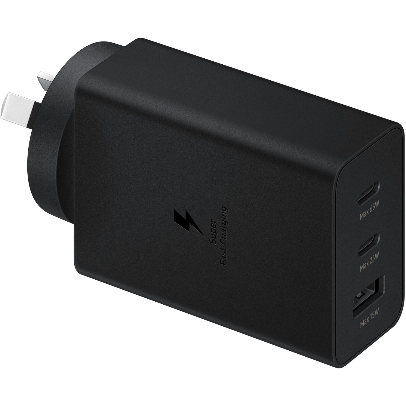 Samsung Power Adapter Trio 65W - Black (3 Ports, USB-C PD) — Buy in Cyprus with Fast Delivery