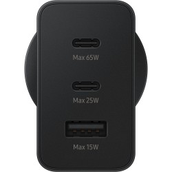 Buy Samsung Power Adapter Trio 65W - Black (3 Ports, USB-C PD) in Cyprus, Nicosia, Limassol, Larnaka, Pafos