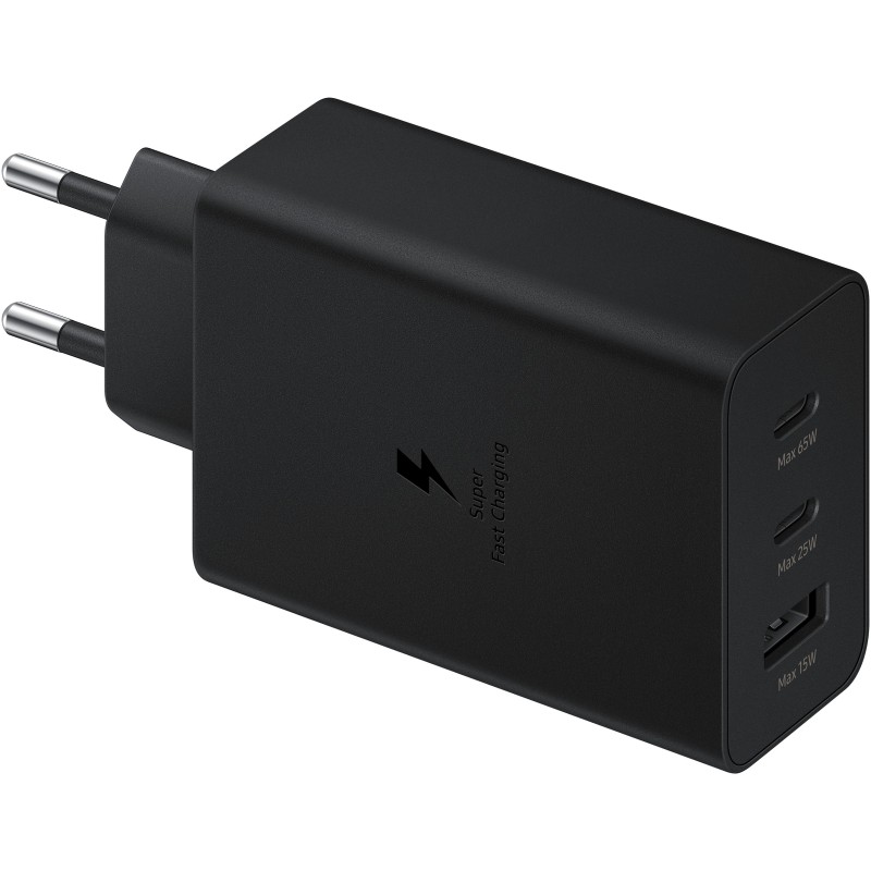 Buy Samsung Power Adapter Trio 65W - Black (3 Ports, USB-C PD) in Cyprus, Nicosia, Limassol, Larnaka, Pafos