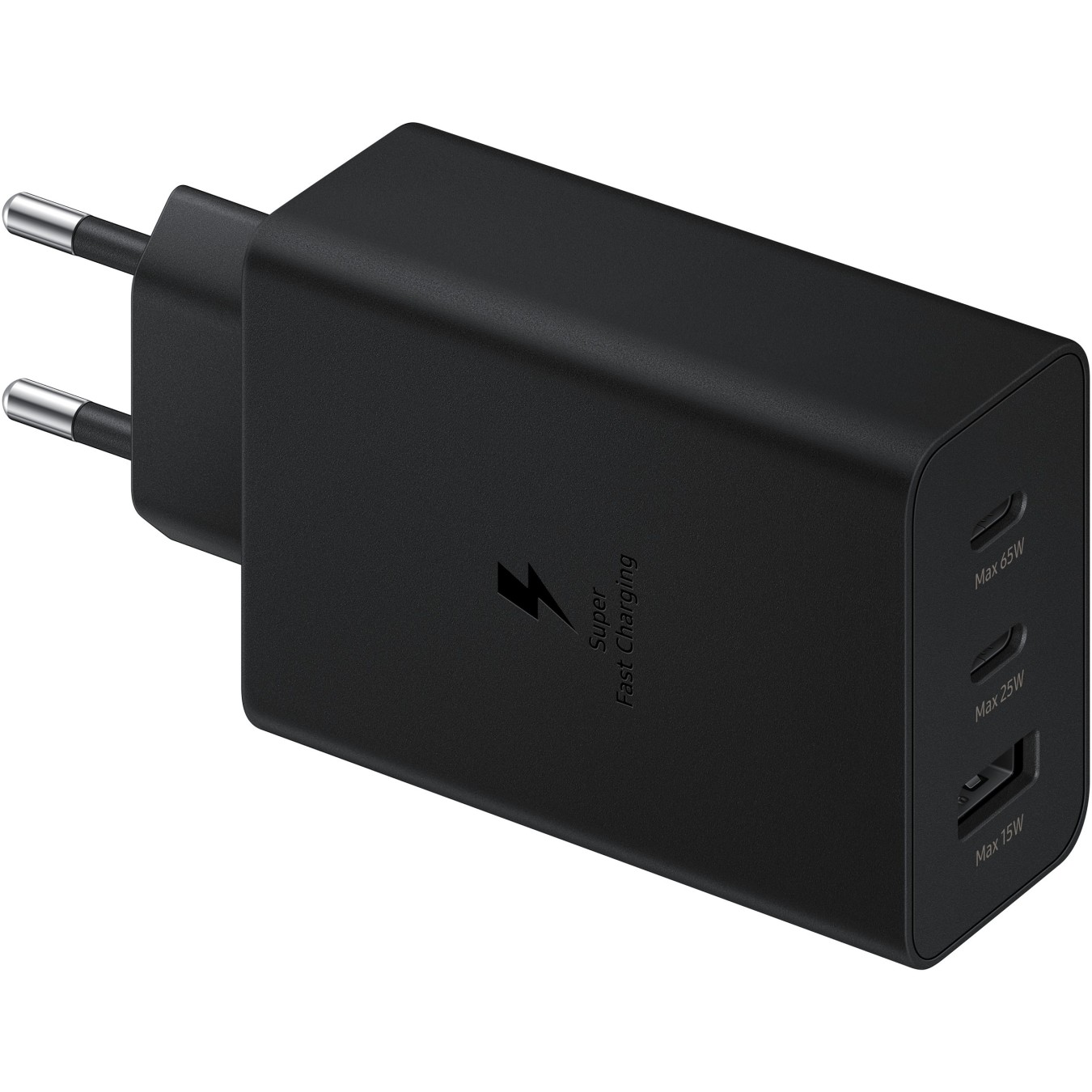 Samsung Power Adapter Trio 65W - Black (3 Ports, USB-C PD) — Buy in Cyprus with Fast Delivery