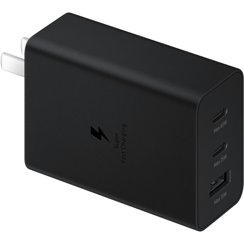 Buy Samsung Power Adapter Trio 65W - Black (3 Ports, USB-C PD) in Cyprus, Nicosia, Limassol, Larnaka, Pafos