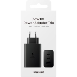 Buy Samsung Power Adapter Trio 65W - Black (3 Ports, USB-C PD) in Cyprus, Nicosia, Limassol, Larnaka, Pafos