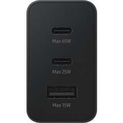 Buy Samsung Power Adapter Trio 65W - Black (3 Ports, USB-C PD) in Cyprus, Nicosia, Limassol, Larnaka, Pafos