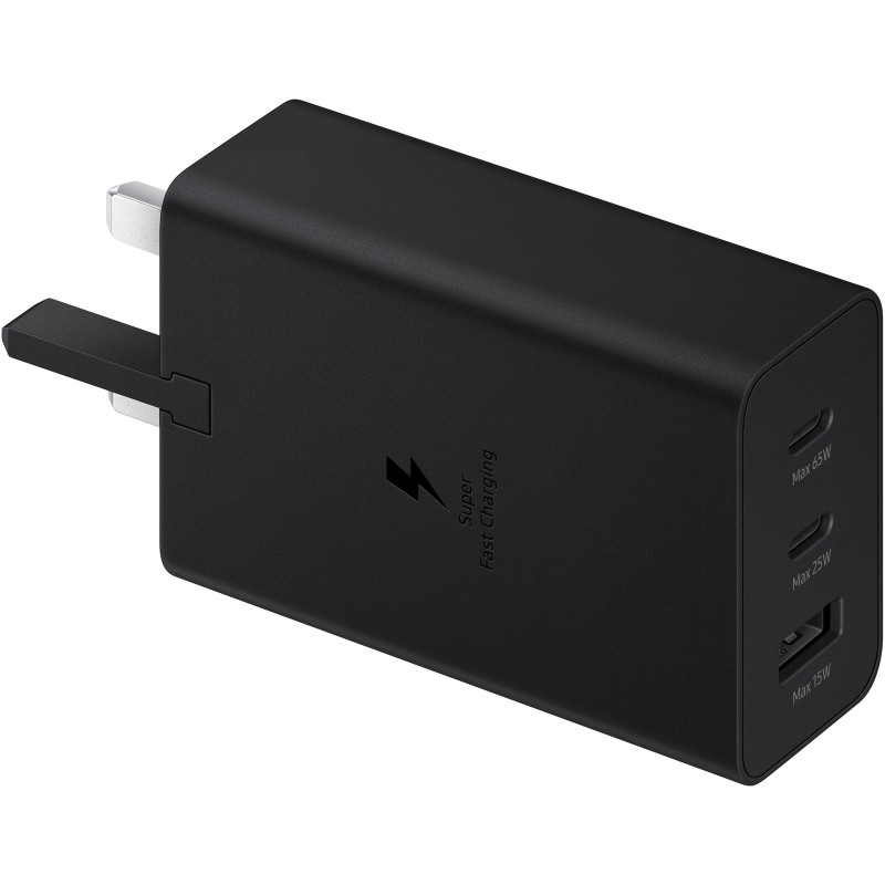 Buy Samsung Power Adapter Trio 65W - Black (3 Ports, USB-C PD) in Cyprus, Nicosia, Limassol, Larnaka, Pafos