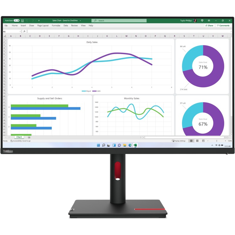 Lenovo ThinkVision T32h-30 31.5" QHD IPS Monitor USB-C DP HDMI (Boxed) — Buy in Cyprus with Fast Delivery