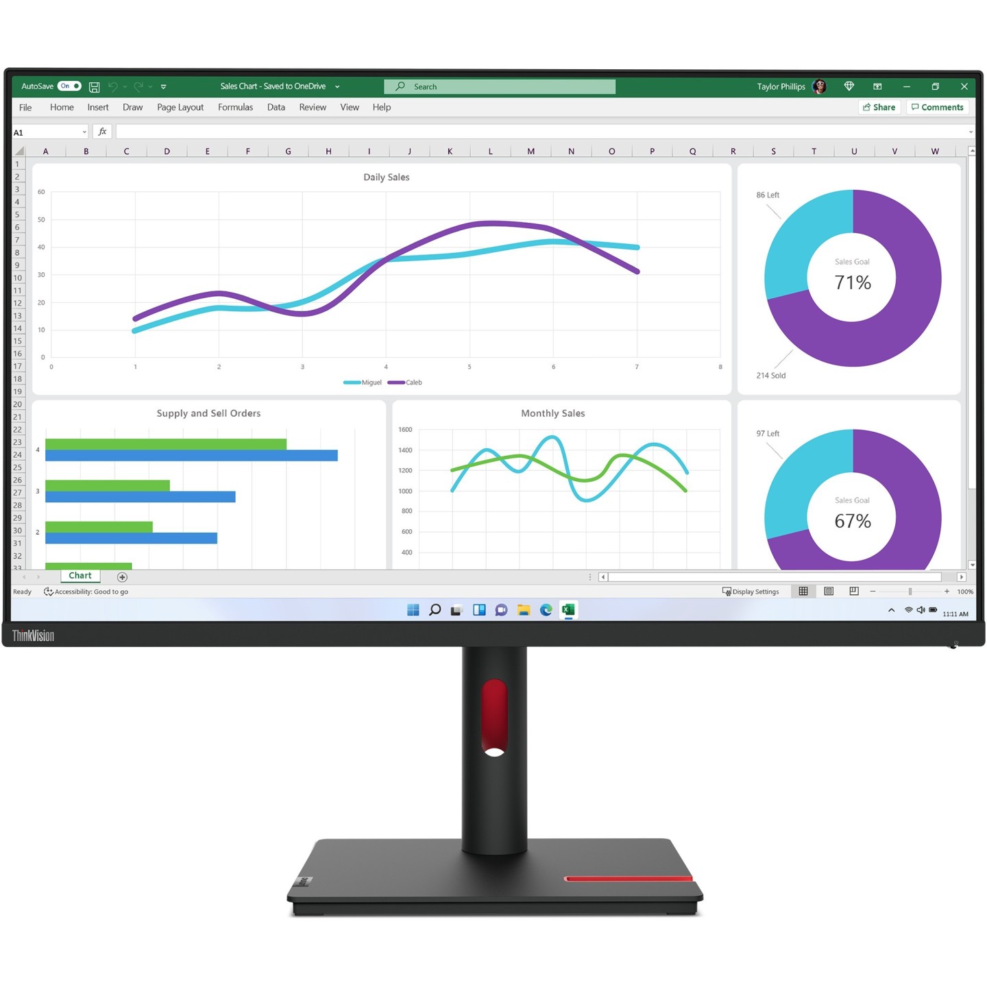 Lenovo ThinkVision T32h-30 31.5" QHD IPS Monitor USB-C DP HDMI (Boxed) — Buy in Cyprus with Fast Delivery