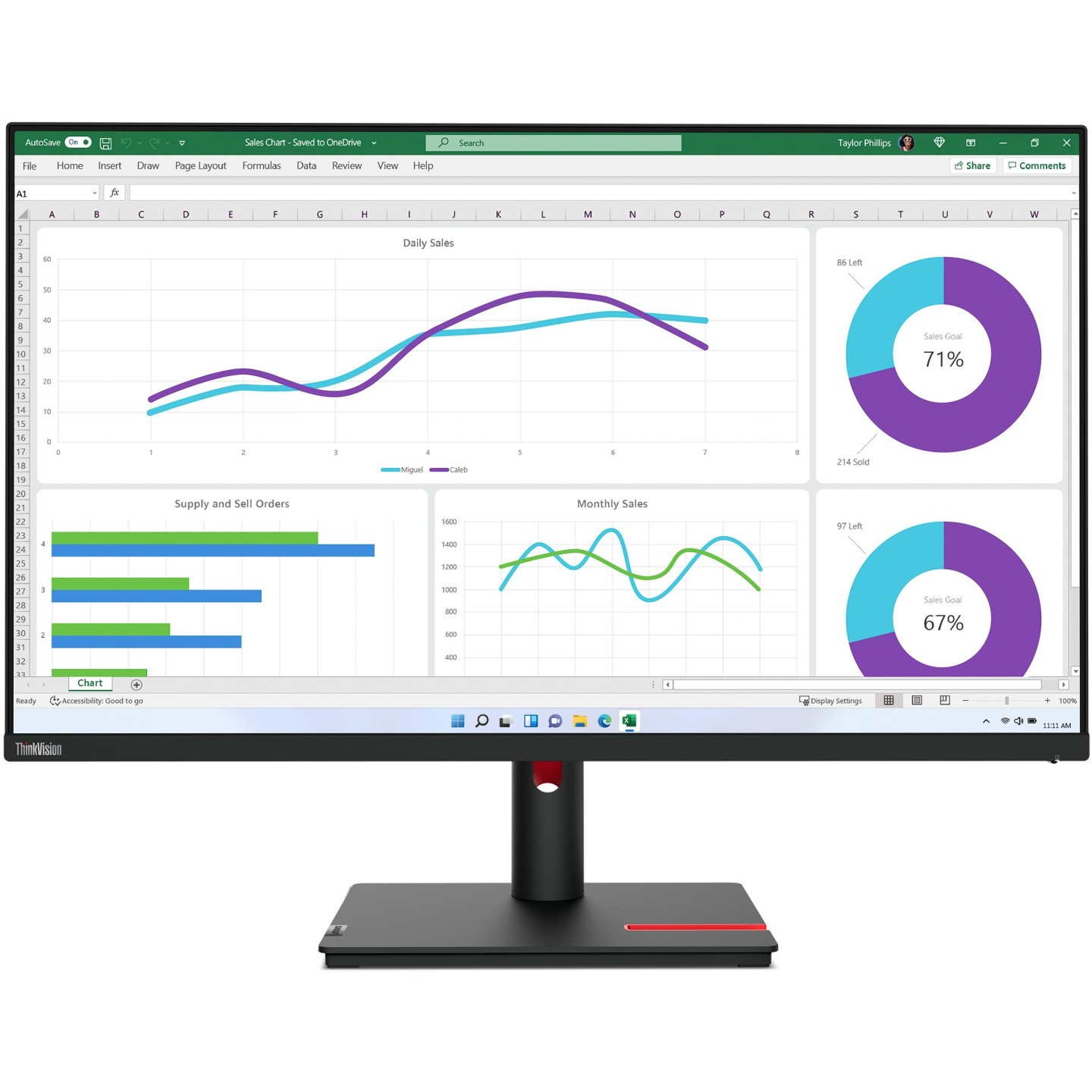 Lenovo ThinkVision T32h-30 31.5" QHD IPS Monitor USB-C DP HDMI (Boxed) — Buy in Cyprus with Fast Delivery