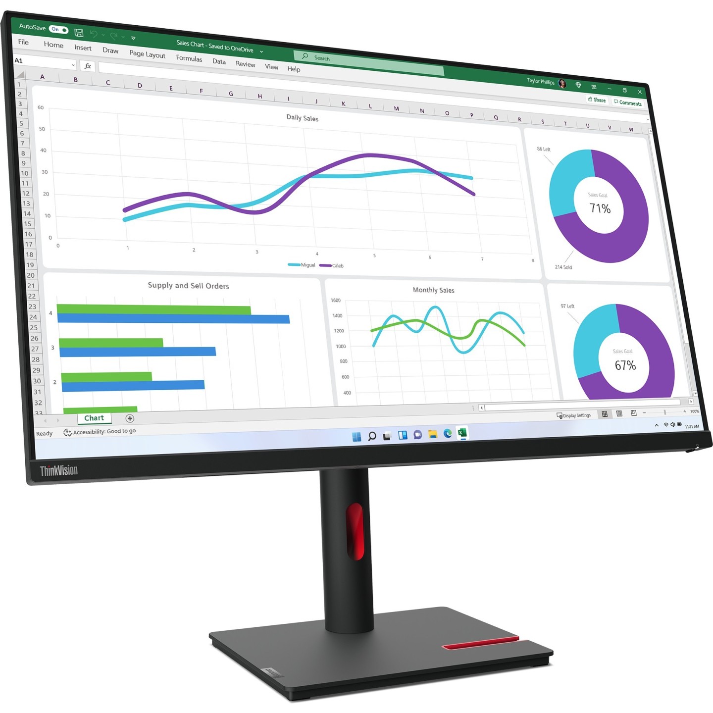 Lenovo ThinkVision T32h-30 31.5" QHD IPS Monitor USB-C DP HDMI (Boxed) — Buy in Cyprus with Fast Delivery