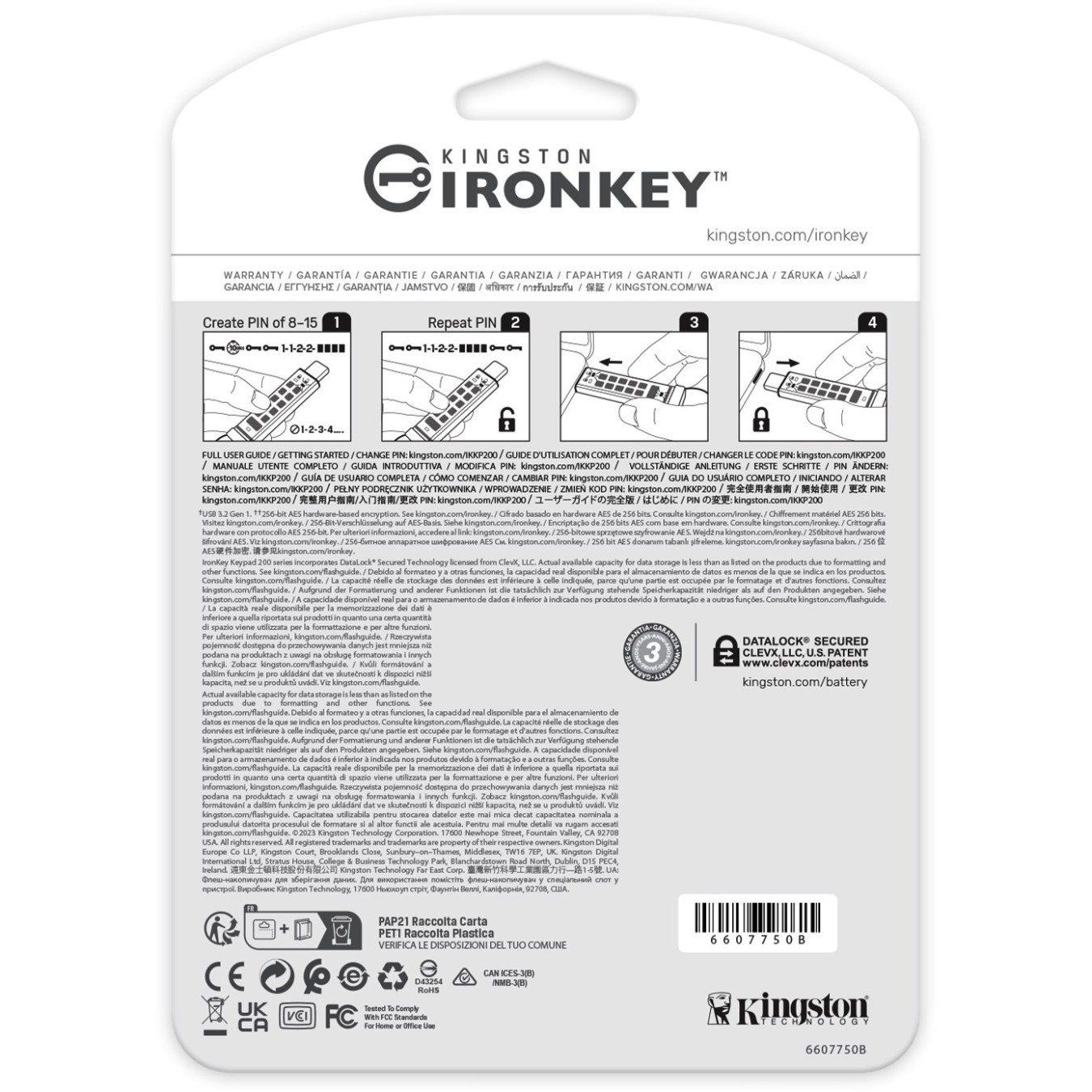 Kingston IronKey Keypad - 200C - 64GB, AES-256, USB-C — Buy in Cyprus with Fast Delivery