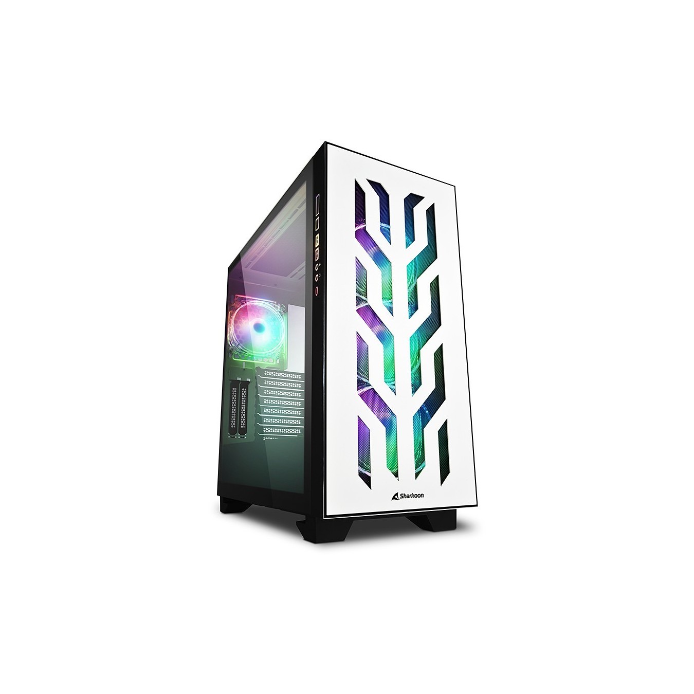 Sharkoon Elite Shark CA300T - CA300T - White, 2x Glass, ATX/E-ATX — Buy in Cyprus with Fast Delivery