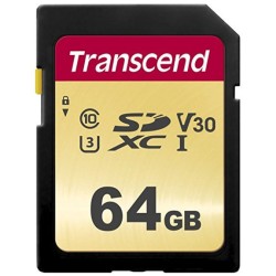 Buy Transcend SDXC Card 64GB - SDC500S - SD, 95 MB/s read / 60 MB/s write in Cyprus, Nicosia, Limassol, Larnaka, Pafos
