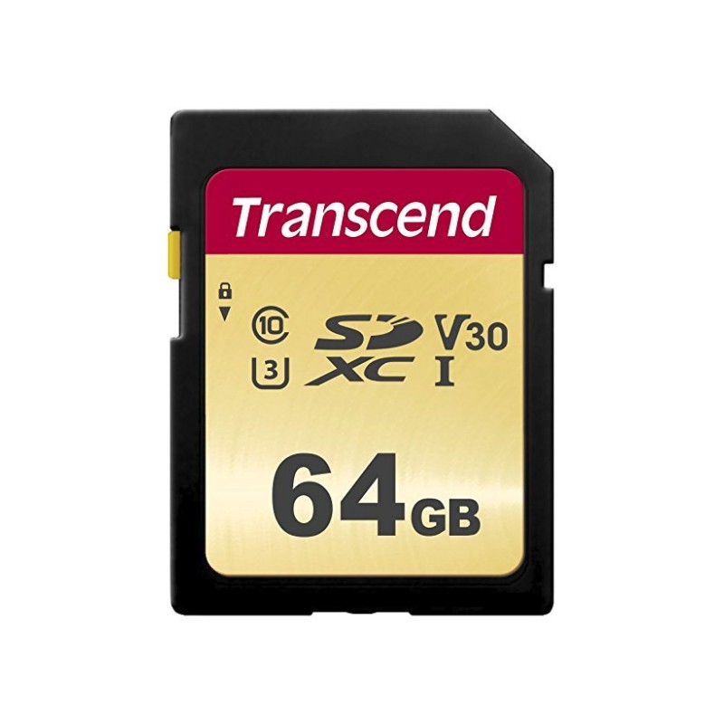 Buy Transcend SDXC Card 64GB - SDC500S - SD, 95 MB/s read / 60 MB/s write in Cyprus, Nicosia, Limassol, Larnaka, Pafos