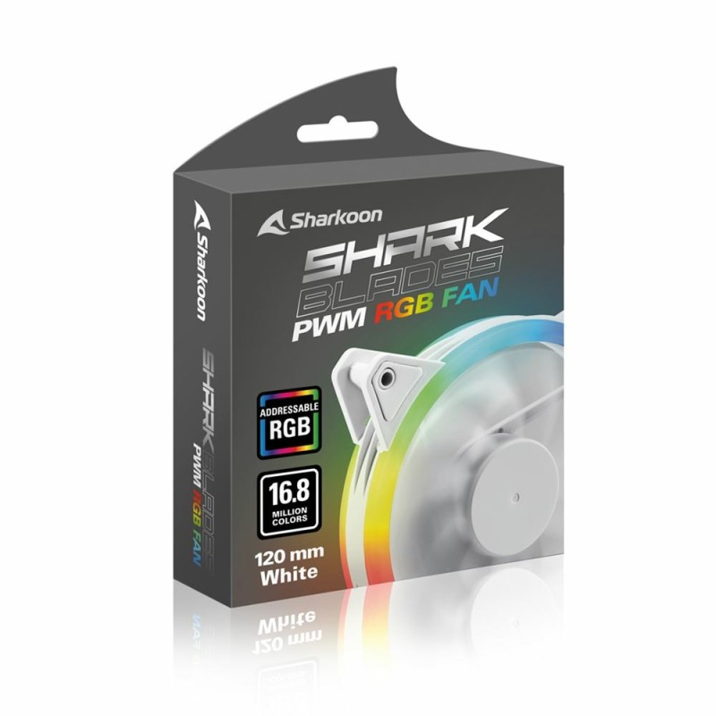 Buy Sharkoon SHARK Blades PWM RGB Fan - White - 120mm in Cyprus, Nicosia, Limassol, Larnaka, Pafos
