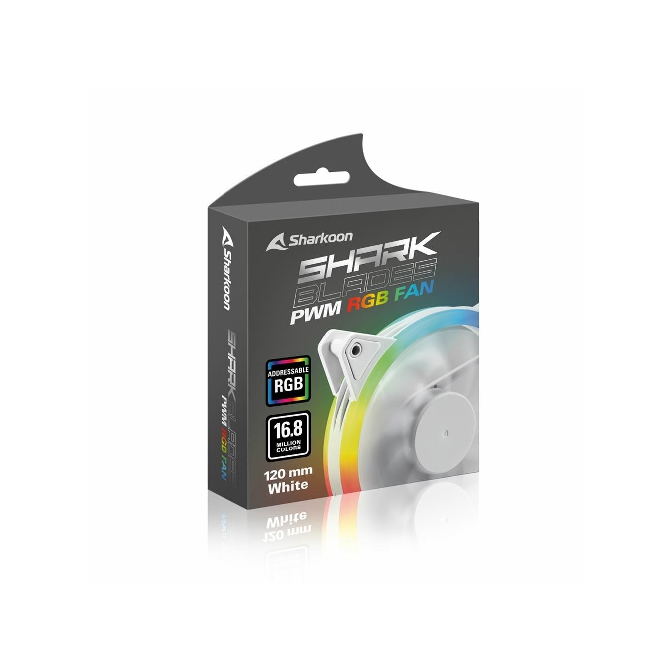 Sharkoon SHARK Blades PWM RGB Fan - White - 120mm — Buy in Cyprus with Fast Delivery