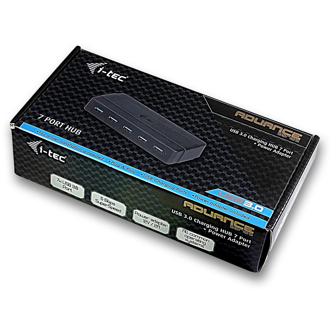 D I-TEC USB 3.0 7-Port Charging Hub - USB-A Hub, Desktop (7-port USB-A charging hub) — Buy in Cyprus with Fast Delivery