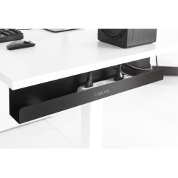 Buy LogiLink Management Tray for Under-Desk Mounting 600 x 76 x 114 mm - Black in Cyprus, Nicosia, Limassol, Larnaka, Pafos