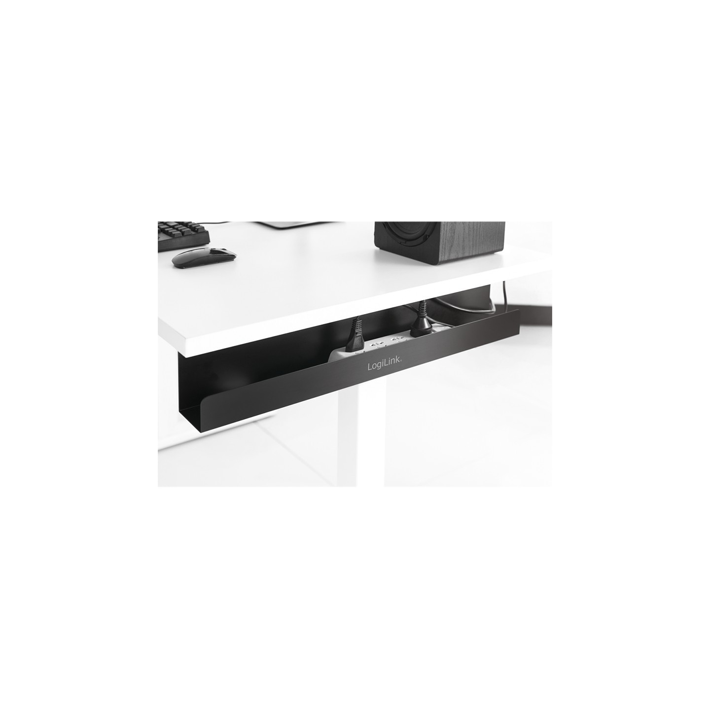 LogiLink Management Tray for Under-Desk Mounting 600 x 76 x 114 mm - Black — Buy in Cyprus with Fast Delivery