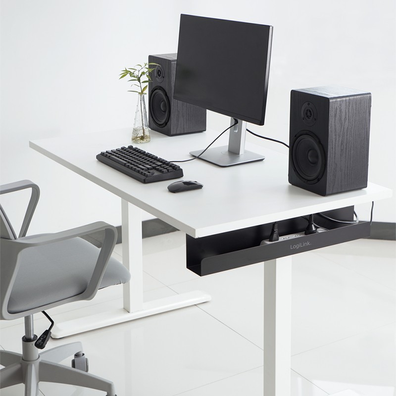 Buy LogiLink Management Tray for Under-Desk Mounting 600 x 76 x 114 mm - Black in Cyprus, Nicosia, Limassol, Larnaka, Pafos