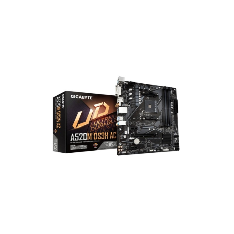 Buy Gigabyte GA-A520M-DS3H AC - Micro-ATX AM4 Motherboard, AMD A520, DDR4 up to ... in Cyprus, Nicosia, Limassol, Larnaka, Pafos