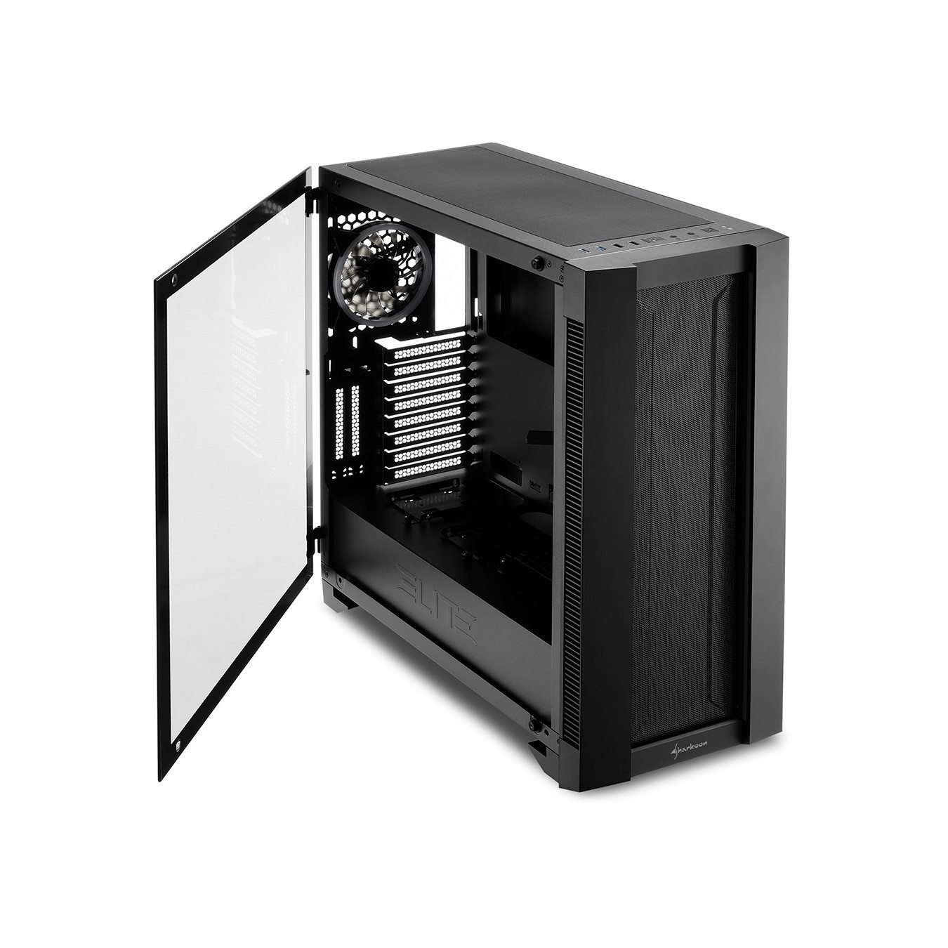 Sharkoon Elite Shark CA200M ATX E-ATX 1xGlas Black - CA200M - Black — Buy in Cyprus with Fast Delivery